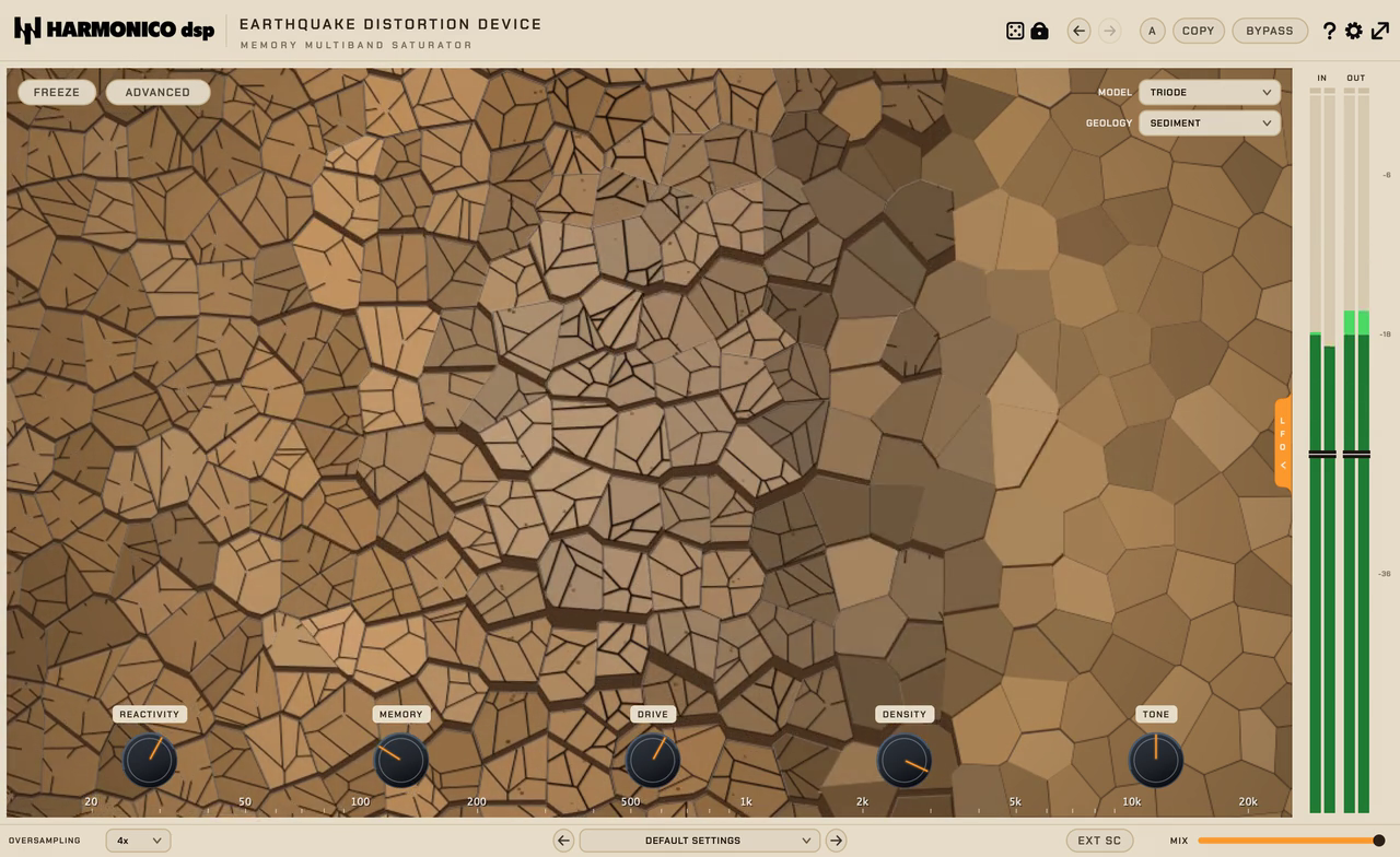 Earthquake Distortion Device interface